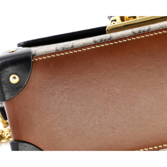 Gucci Small Padlock Bamboo Shoulder Bag GG Coated Canvas - Picture 8 of 8